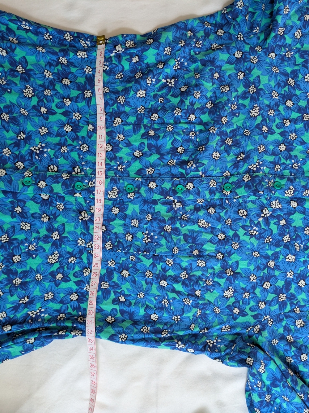 Y.A.S Blue Floral Maxi Dress Button Front Collared Size XS Cottagecore| Occasion - Picture 8 of 9